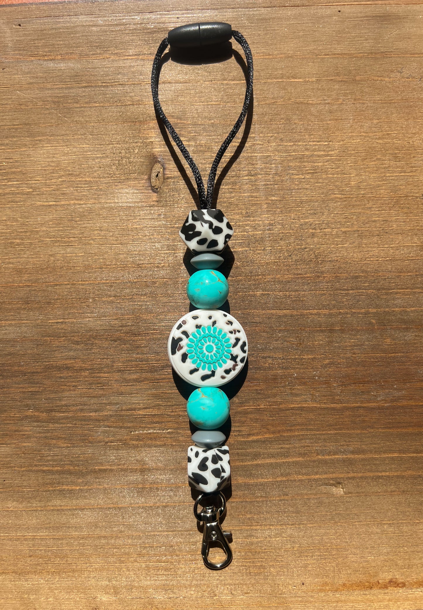 Turquoise Cow Freshie Hanger