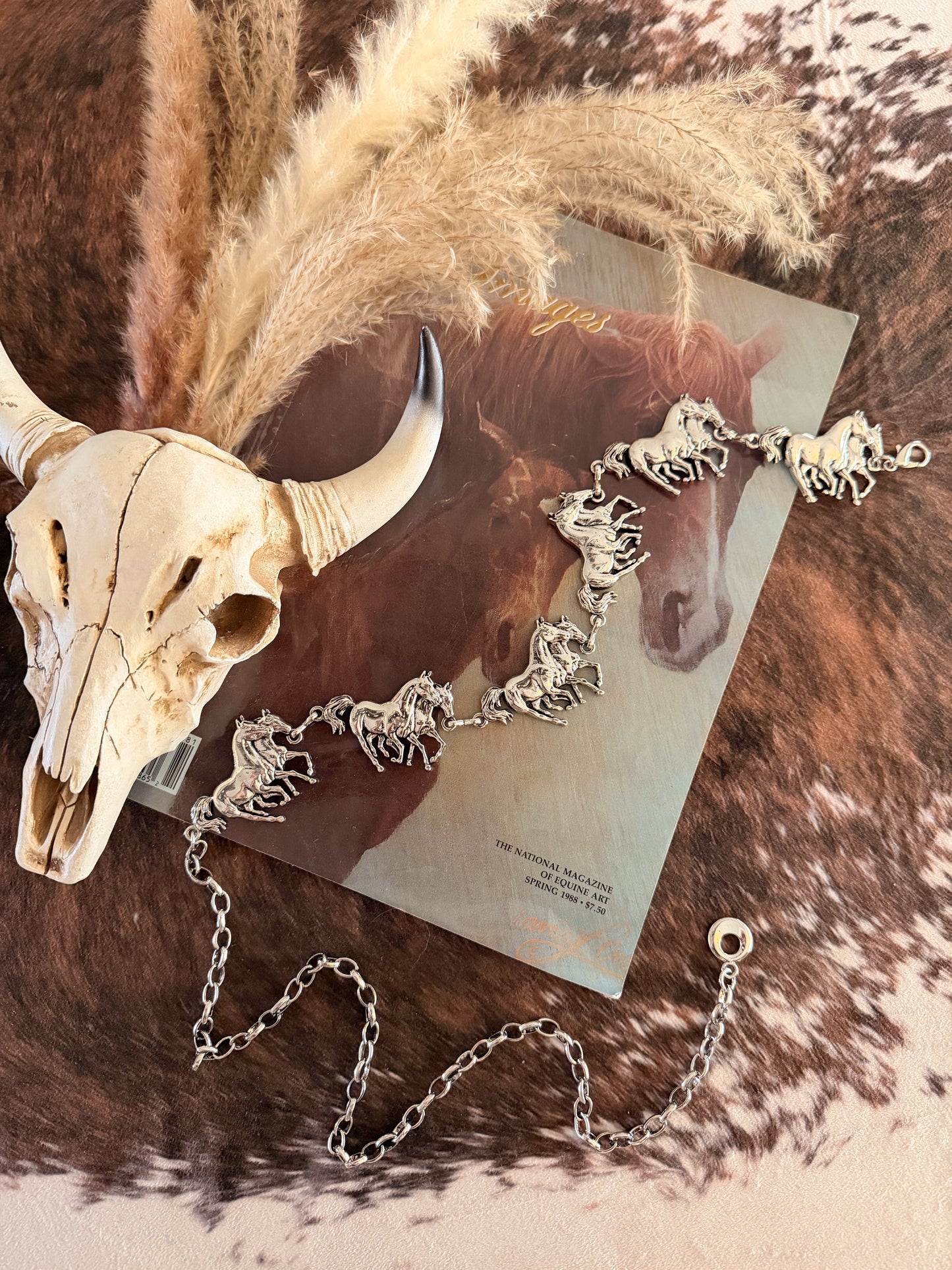Running Horses Concho Belt