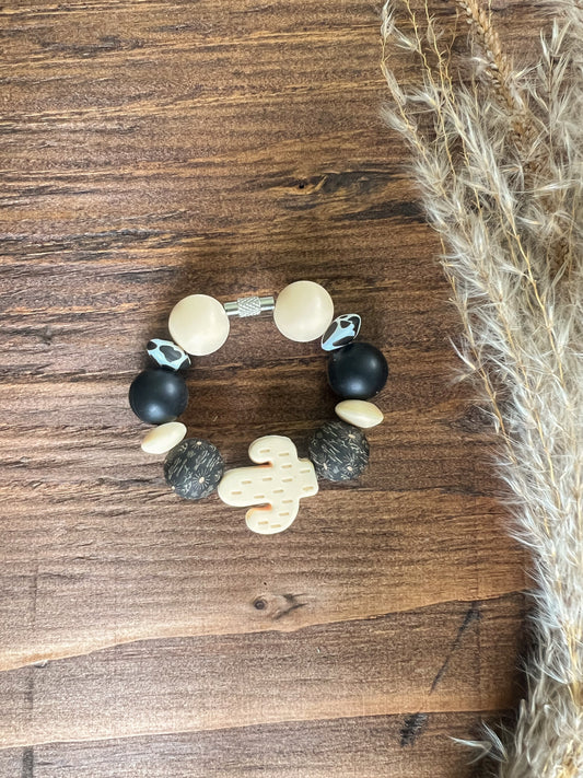 Tan Cactus Cup Charm