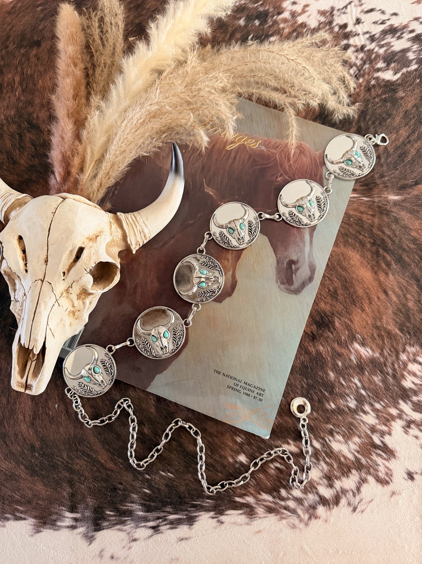 Buffalo Head Concho Belt
