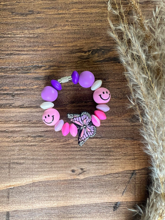 Pink & Purple Butterfly Cup Charm